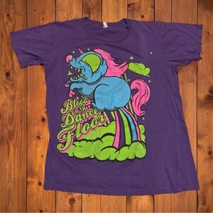 BOTDF Blood On The Dance Floor Rare Scene Emo Unicorn Farting Shirt Colorful
